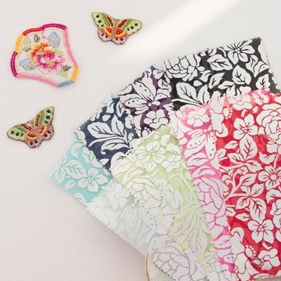 Hanbok fabric silver foil flower pattern fabric Doll puppy clothes making jackpot silver foil rose 9 kinds