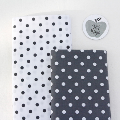 2 types of cotton blend dot