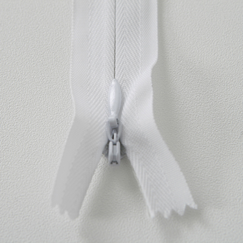 Console Zipper Hidden Zipper White 25cm