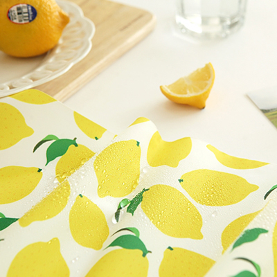 Waterproof fabric Fresh lemon Poly waterproof fabric Great fruit 018
