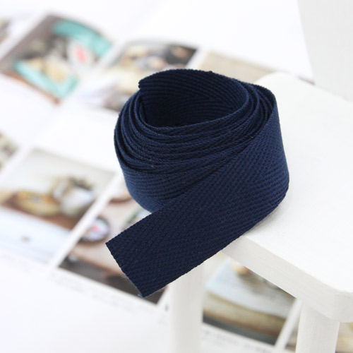 Cotton Bias Herringbone Tape 20mm 2 yard Navy