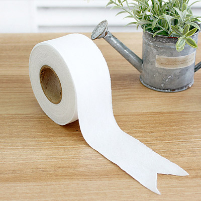 Organic Bias Tape 4cm Madeleine Whiteivory