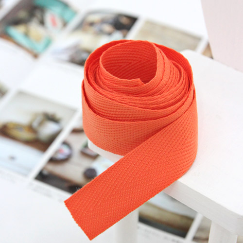 Cotton string bias herringbone string cotton tape 20mm 2 yard Orange