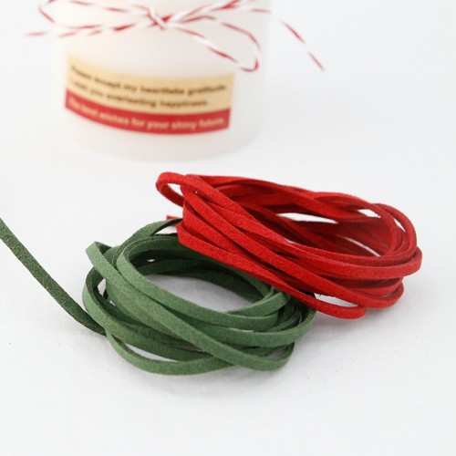 Packaging strap, leather strap, Suede leather strap, Leather line 3mm ver3 2 yard, 2 types