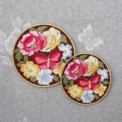 Hanbok ornament circular embroidery butterfly garden two kinds of red-colored Hanbok accessories