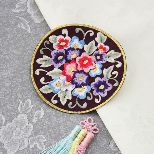 Hanbok ornament circular embroidery flowerpot red-colored stock 2 kinds of Hanbok accessories