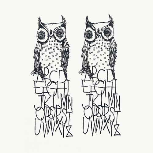 Paper Transfer Paper Thermal Transfer Sticker Thermal Transfer Paper Alphabet Owl Black TP003