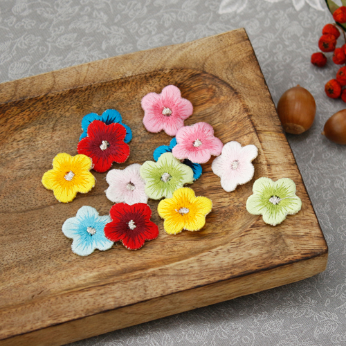 Hanbok Decoration Three-dimensional Embroidery Inside Piece Flowers 7 Types 2 Pieces
