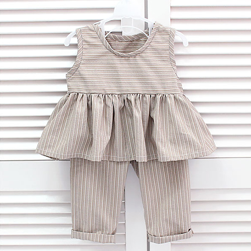 Wide Width 30 40S Yarn Dyed Stripe CP Air Washing