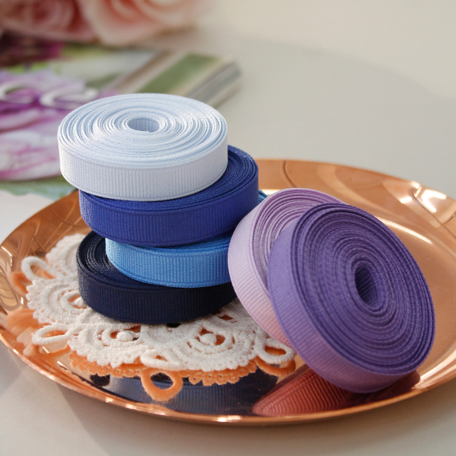 Ribbed Ribbon 5yard Packaging Ribbon Tape String Ribbon Craft Blue 10mm 6 types