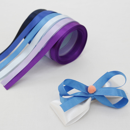 Satin Ribbon 5yard Packaging Ribbon Tape String Ribbon Craft 10mm Blue 6 types