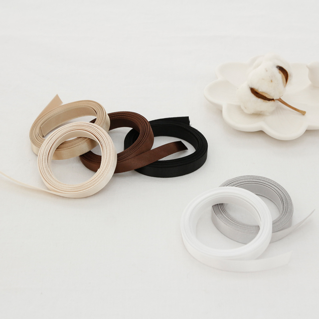 Satin Ribbon 5yard Packaging Ribbon Tape String Ribbon Craft 10mm White Brown 6 Types