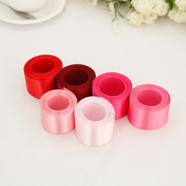 Satin Ribbon 5yard Packaging Ribbon Tape String Ribbon Craft 40mm Pink 6 Types