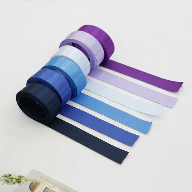 Satin Ribbon 5yard Packaging Ribbon Tape String Ribbon Craft 25mm Blue 6 types