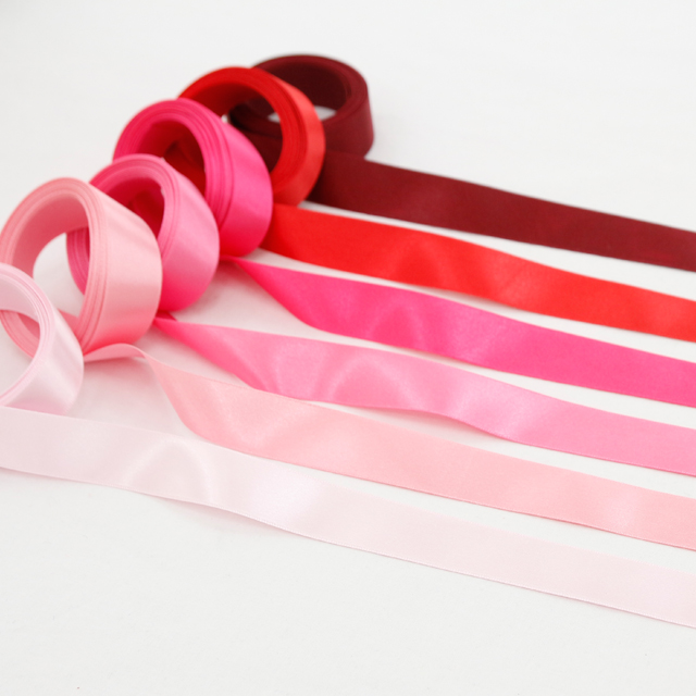 Satin Ribbon 5yard Packaging Ribbon Tape String Ribbon Craft 25mm Pink 6 types