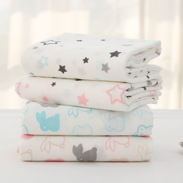 4 types of finished product printed Diapers fabric for rabbits