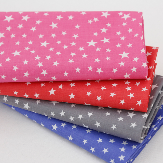 Cotton blend fabric Cute Star 4 types