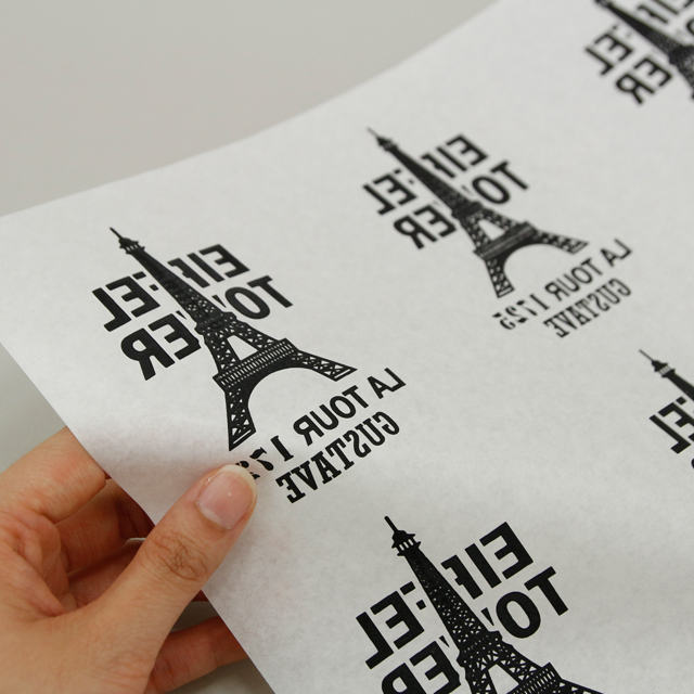 Paper Transfer Paper Thermal Transfer Sticker Thermal Transfer Paper Eiffel Tower Black