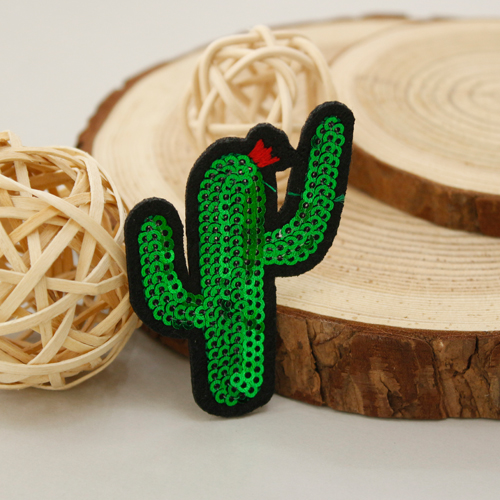 Plush Wappen Spangle Cactus 36