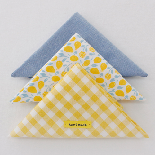 Fabric package Lemon Fruit Scrap fabric Check fabric Today's Lemon 3-pack 015