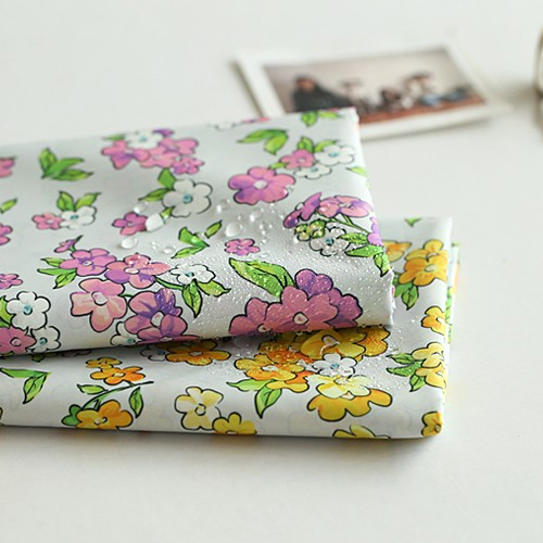 Waterproof cloth Blooming oil Poly waterproof fabric, 2 types of floral design