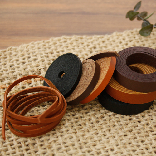 Natural leather strap Flat leather strap 1 yard 3 types