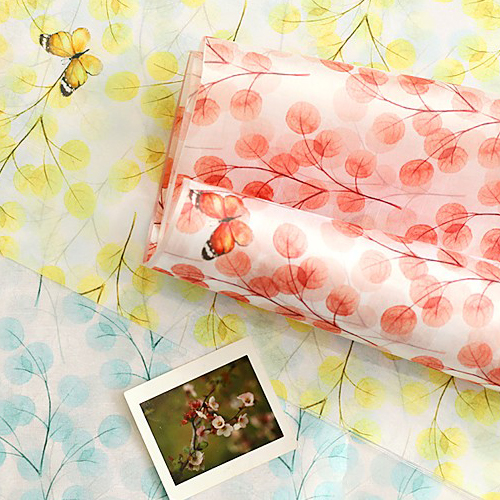 Hanbok Fabric Butterfly Scent Poly Hanbok Cloth Cheolrick Flower Floral Pattern 3 Types