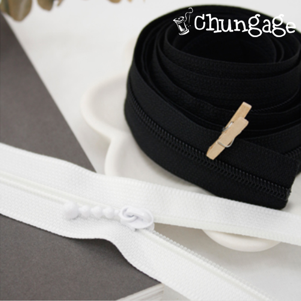 Color Zipper 2Hermp 2 Type 4 White Black