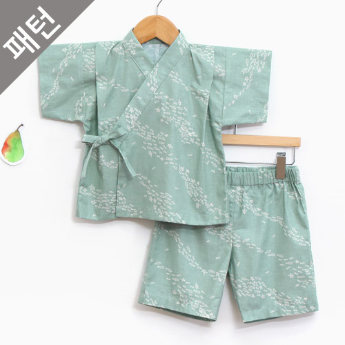 Clothing pattern clothing pattern children's top and bottom set P1108