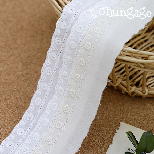 Lace Fabric Embroidery Lace Cloth Cotton 079 Cart 3 Types