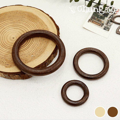 Macrame wood ring wood ring wood hook 2 pieces small