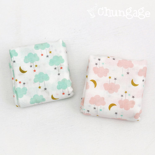 2 types of cotton diapers cut paper cloud star