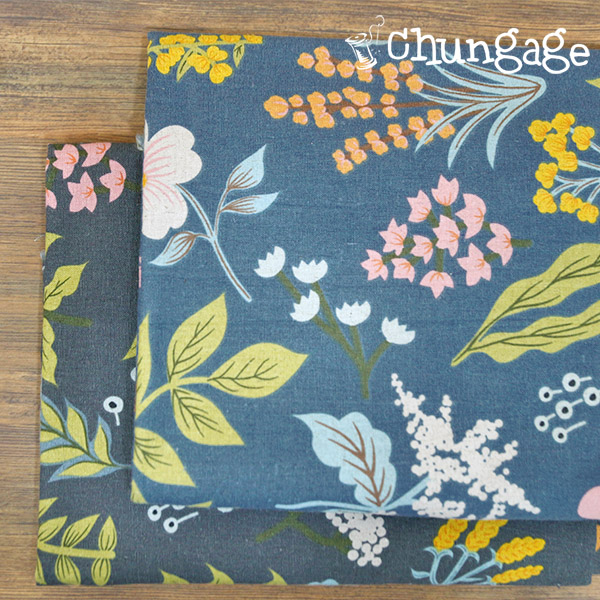 Linen Cloth Wide Width Linen Fabric Vintage Floral Pattern Flower 11 count Washing Linen Andersen 2 Types