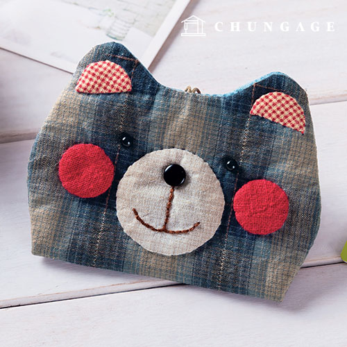 Quilted Package DIY Kit Scarlet Bear Card Wallet [CH-613376]