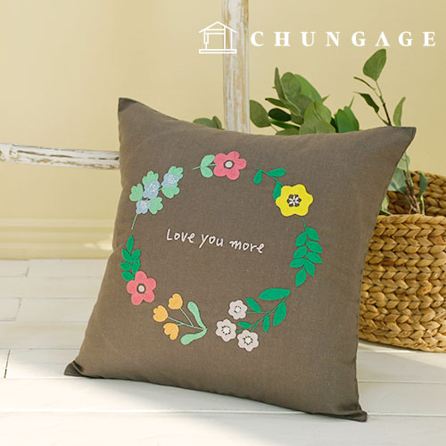 French Embroidery Package DIY Kit Cushion Cover Flower Balm CH511620