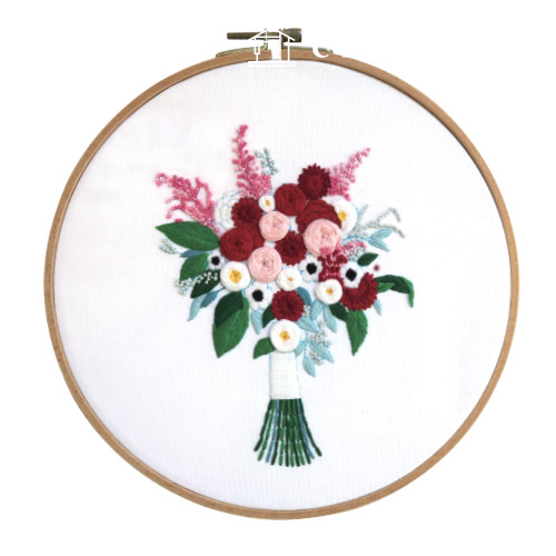 French Embroidery Package DIY Kit Flower Red Flower CH511217