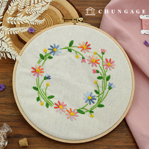 French Embroidery Package DIY Kit Flower Field Flower Fragrance CH511123
