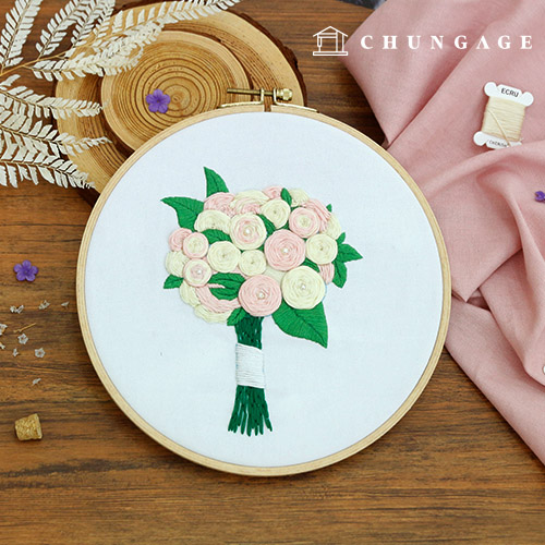 French Embroidery Package DIY Kit Flower Heartbeat CH511153