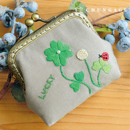 French Embroidery Package DIY Kit Lucky Wallet CH511801