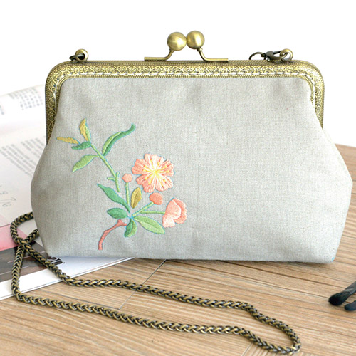 French Embroidery Package DIY Kit Elegant Flower Wallet CH511805