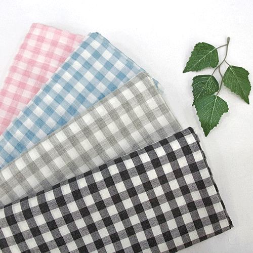 Cotton rayon ombre fabric Gauze feeling fabric 4 kinds of check melody