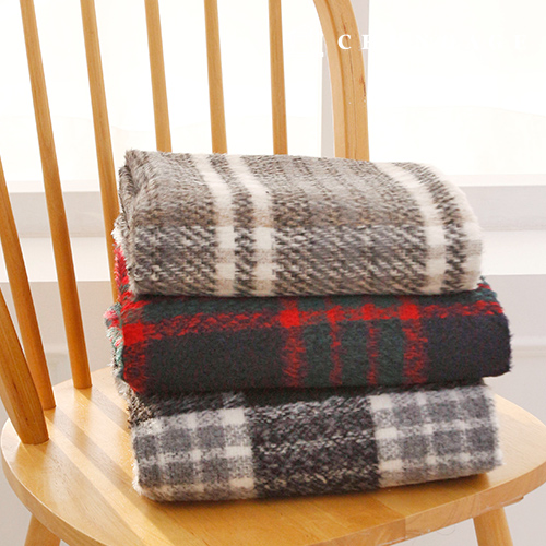 3 kinds of limited-price wool blend yarn dye check coat fabric Libre