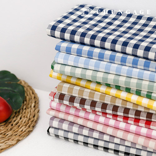 cotton Check Fabric 20 count yarn-dyed gingham check fabric 14 types