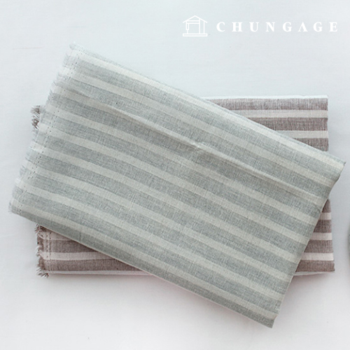 Wide Cotton Natural Stripe 2 Types