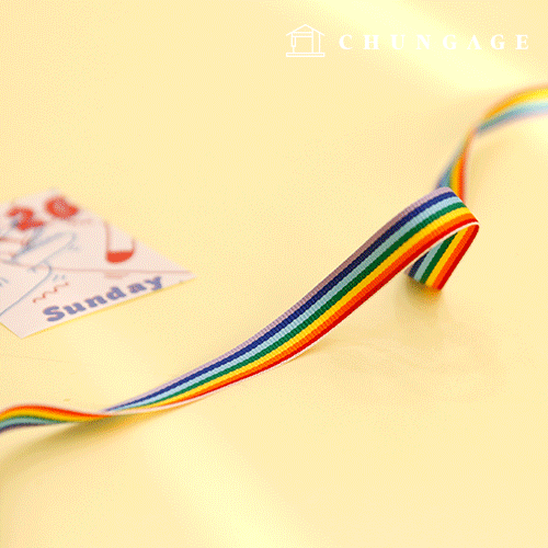 Cellphone Strap Glasses Necklace Rainbow Rainbow Ribbon Tape 10mm 3yard