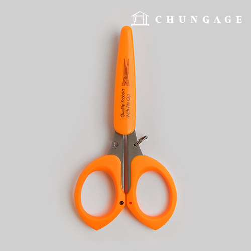 Mini Cutting Scissors Sharp Orange Cap Scissors Orange 40979