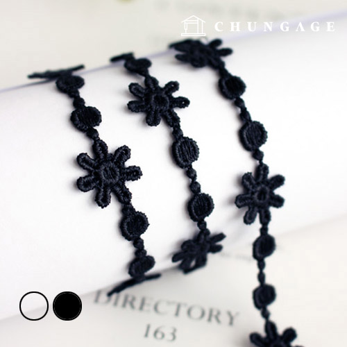 Mask Necklace Lace fabric line Chemical 061 Flower polka dots Mask strap making material String 2 types