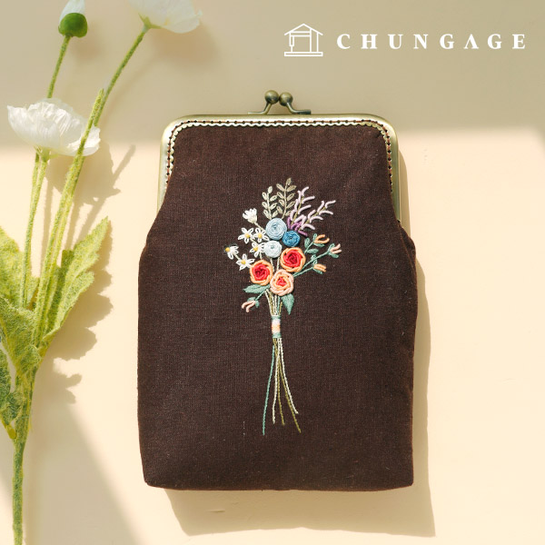 French Embroidery Package DIY Kit Cross Bag Bouquet Flower Frame CH511862