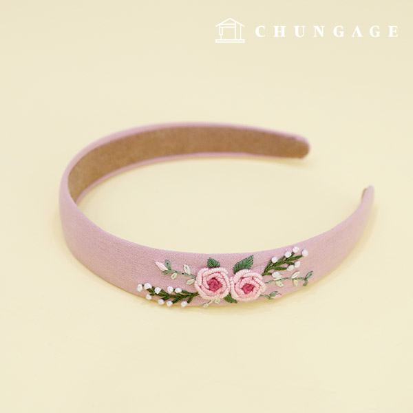 French Embroidery Package DIY Kit Headband Flower Fleur CH512570