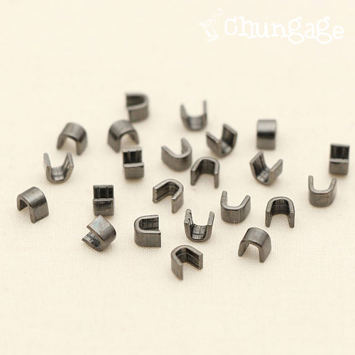 Zipper top 20 pieces black nickel plating No. 5 33028